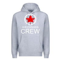 Heather Grey aviation air canada crew Premium Hoodie - artisFamous