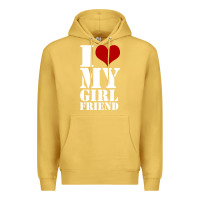 Antique Gold i heart my girlfriend shirt Premium Hoodie - artisFamous