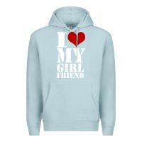 Blue Mist i heart my girlfriend shirt Premium Hoodie - artisFamous