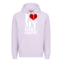 Lilac i heart my girlfriend shirt Premium Hoodie - artisFamous