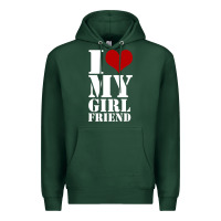 Sports Green i heart my girlfriend shirt Premium Hoodie - artisFamous