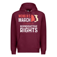 Burgundy women’s march for reproductive rights pro choice feminist, women’s Premium Hoodie - artisFamous