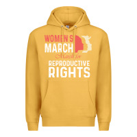 Mustard women’s march for reproductive rights pro choice feminist, women’s Premium Hoodie - artisFamous