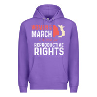 Purple women’s march for reproductive rights pro choice feminist, women’s Premium Hoodie - artisFamous