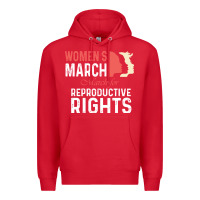 Red women’s march for reproductive rights pro choice feminist, women’s Premium Hoodie - artisFamous