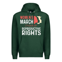 Sports Green women’s march for reproductive rights pro choice feminist, women’s Premium Hoodie - artisFamous