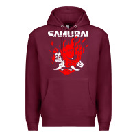 Burgundy cyberpunk 2077 Premium Hoodie - artisFamous