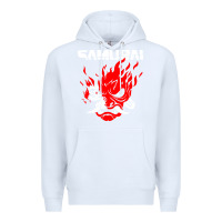 White cyberpunk 2077 Premium Hoodie - artisFamous