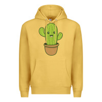 Antique Gold happy cactus hug me please Premium Hoodie - artisFamous