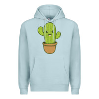 Blue Mist happy cactus hug me please Premium Hoodie - artisFamous