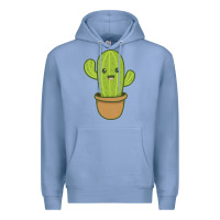 Colony Blue happy cactus hug me please Premium Hoodie - artisFamous