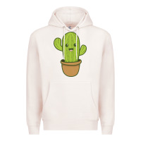 Pale Pink happy cactus hug me please Premium Hoodie - artisFamous