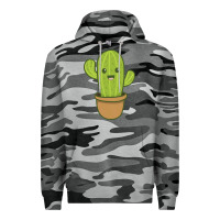 Slate Camo happy cactus hug me please Premium Hoodie - artisFamous