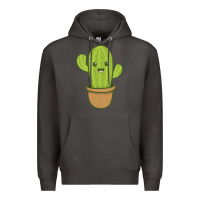 Smoke happy cactus hug me please Premium Hoodie - artisFamous