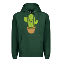 Sports Green happy cactus hug me please Premium Hoodie - artisFamous