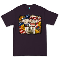 Plum Western 4th Of July Lama Background Premium Tee - LillyAllenDesigns