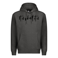 Charcoal Heather it is what it is Premium Hoodie - artisFamous