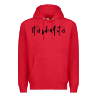 Red it is what it is Premium Hoodie - artisFamous