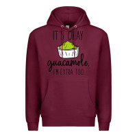 Burgundy its okay guacamole im extra too Premium Hoodie - artisFamous