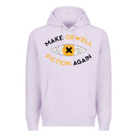Lilac make orwell fiction again Premium Hoodie - artisFamous