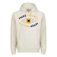 Oatmeal Heather make orwell fiction again Premium Hoodie - artisFamous