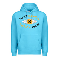 Ocean Blue make orwell fiction again Premium Hoodie - artisFamous