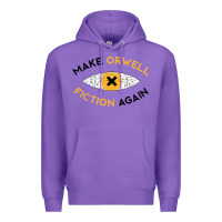 Purple make orwell fiction again Premium Hoodie - artisFamous