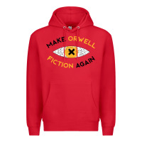 Red make orwell fiction again Premium Hoodie - artisFamous