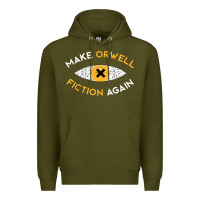 Army Green make orwell fiction again Premium Hoodie - artisFamous