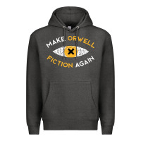 Charcoal Heather make orwell fiction again Premium Hoodie - artisFamous