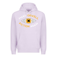 Lilac make orwell fiction again Premium Hoodie - artisFamous