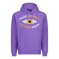Purple make orwell fiction again Premium Hoodie - artisFamous