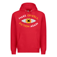 Red make orwell fiction again Premium Hoodie - artisFamous