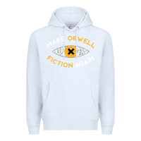 White make orwell fiction again Premium Hoodie - artisFamous