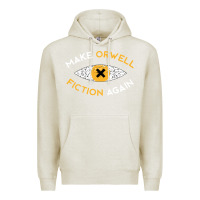 Oatmeal Heather make orwell fiction again Premium Hoodie - artisFamous