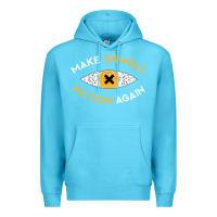 Ocean Blue make orwell fiction again Premium Hoodie - artisFamous