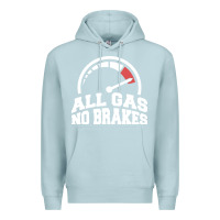 Blue Mist all gas no brakes Premium Hoodie - artisFamous