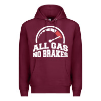Burgundy all gas no brakes Premium Hoodie - artisFamous