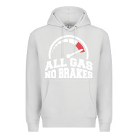 Dove Grey all gas no brakes Premium Hoodie - artisFamous