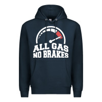Navy all gas no brakes Premium Hoodie - artisFamous