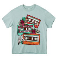 Arona cassette floral gemstone Heavy Core Tee - FaDigitalArtStudio