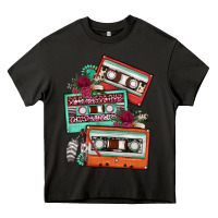 Asphalt cassette floral gemstone Heavy Core Tee - FaDigitalArtStudio