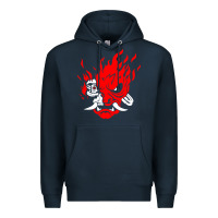 Navy cyberpunk 2077 Premium Hoodie - artisFamous
