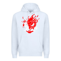 White cyberpunk 2077 Premium Hoodie - artisFamous