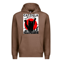 Chestnut vintage catzilla japanese sunset style Premium Hoodie - artisFamous