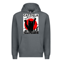 Rock vintage catzilla japanese sunset style Premium Hoodie - artisFamous