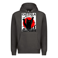 Smoke vintage catzilla japanese sunset style Premium Hoodie - artisFamous