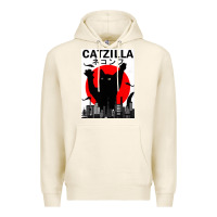 Tofu vintage catzilla japanese sunset style Premium Hoodie - artisFamous