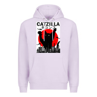 Lilac vintage catzilla japanese sunset style Premium Hoodie - artisFamous