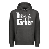 Charcoal Heather the barber Premium Hoodie - artisFamous